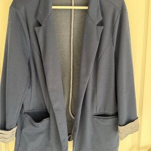 Skies Are Blue Dark Navy Open-Front Blazer